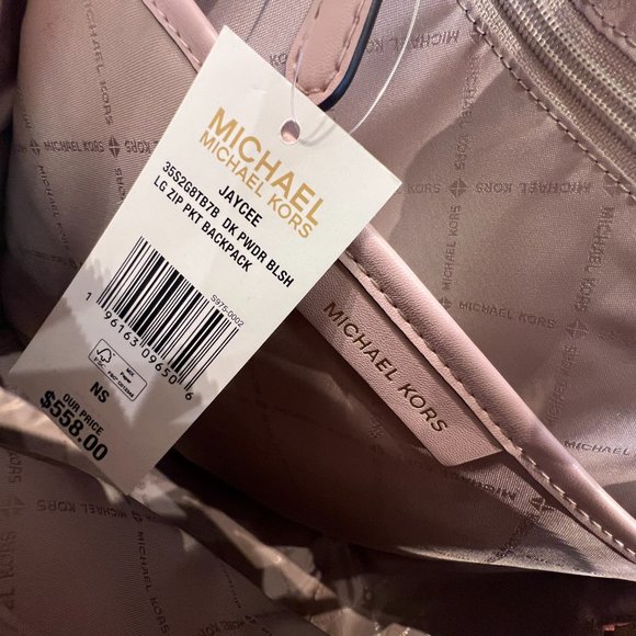 Michael Kors Jaycee Large Zip Pocket Backpack MK Pink - Picture 8 of 10